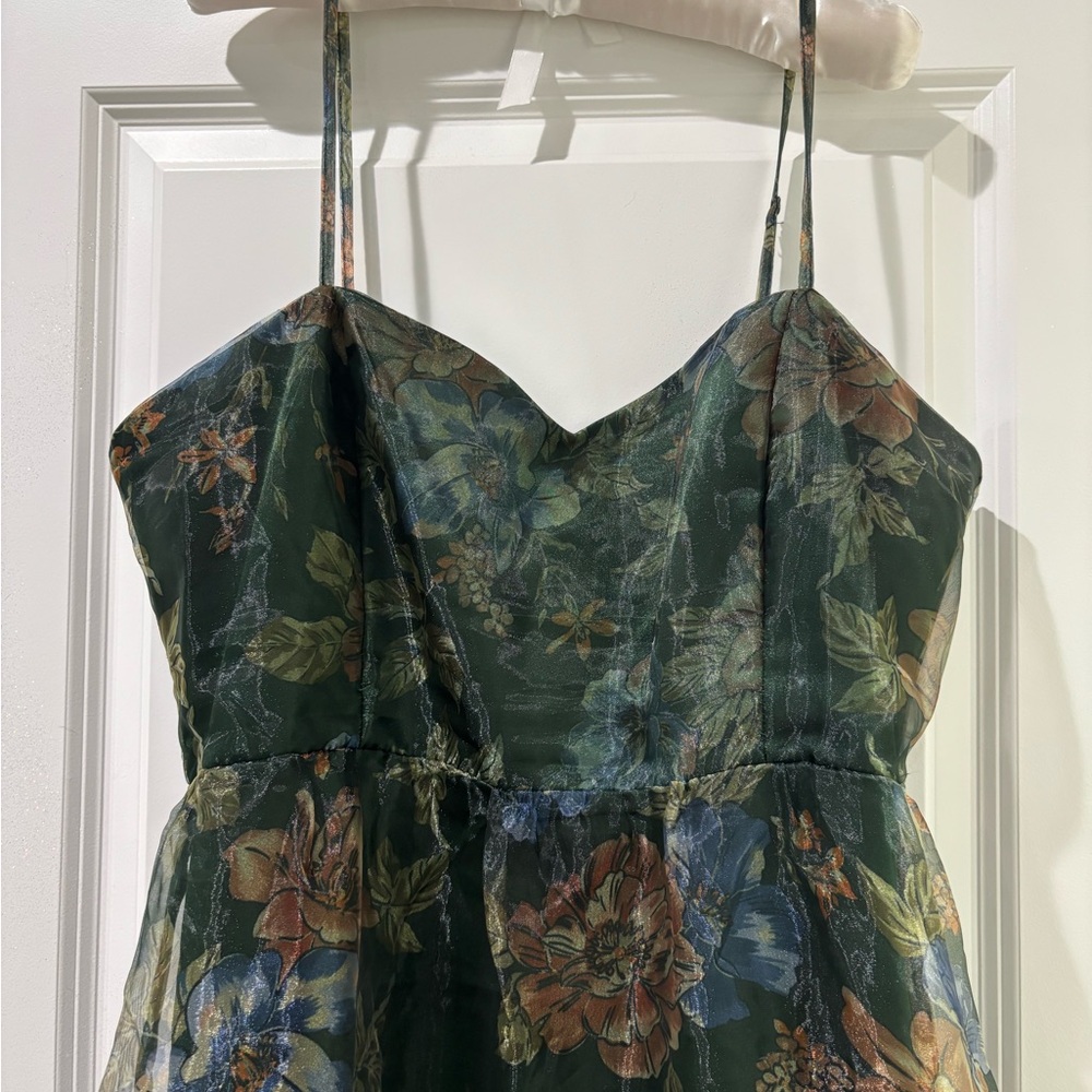 Lulu's Green Floral Maxi Dress - Picture 5 of 7